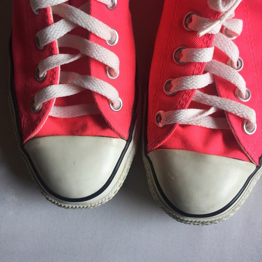 Neon Pink Double Up Converse - Picture 4 of 5